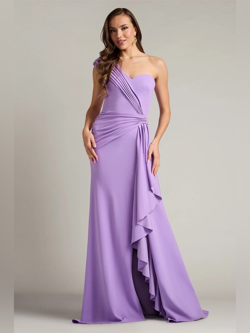 TADASHI SHOJI - LUNE WATERFALL SASH GOWN